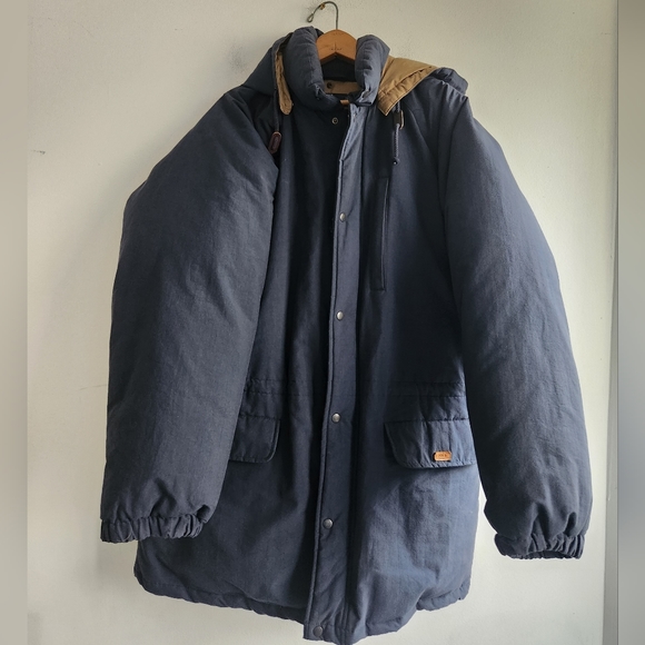 Polo Ralph Lauren Other - Polo Ralph Lauren Men Blue Down Filled Mid Length w/hood Winter Jacket s. Large